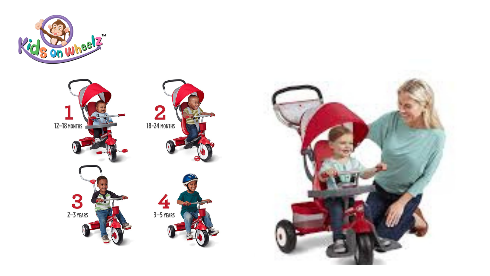 Kids 4 sales in 1 trike