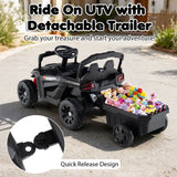 12V UTV Crawler With Trailer 1 Seater Ride On Car
