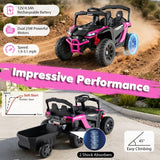 Costway 12V Kids Ride-On Tractor Toy with Remote Control