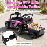 Costway 12V Kids Ride-On Tractor Toy with Remote Control