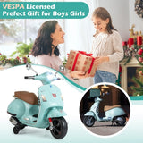 VESPA 12V Licensed Kids Ride-On Motorcycle Toy with Training Wheels