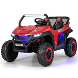 12V 2-Seater Kids Ride on UTV with Slow Start Function and Music Player 92880