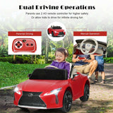 Costway 12V Licensed Lexus Kids Ride-On Car Toy with Remote Control
