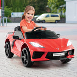 12V Chevrolet Corvette C8 Electric Kids Ride On Car with Remote Control Ages 3+ Years Old