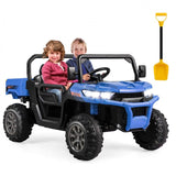 12V 2-Seater Kids Ride On Dump Truck with Dump Bed and Shovel