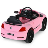 Costway 12V Licensed Volkswagen Beetle Kids Ride-On Car Toy with Remote Control