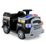 Costway 12V Kids Ride-On Fire Truck Toy with Shovel and Wrench