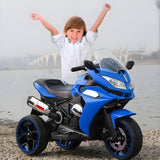 Kids R1200 6V 3 Wheel Electric Ride on Motorcycle Blue