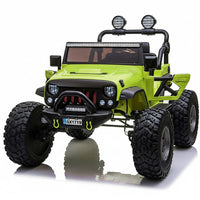 Lifted Monster Jeep 24V 2 Seater Classic Ride on Car with Remote Control, Leather Seat and EVA Tires
