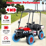 Costway 24V 4WD Kids Ride-On Golf Cart Toy with Remote Control