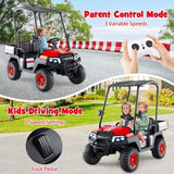 Costway 24V 4WD Kids Ride-On Golf Cart Toy with Remote Control