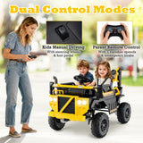 Costway 24V 4WD Kids Ride-On Excavator Toy with Remote Control