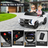 Costway 24V Licensed Cadillac Kids Ride-On Truck Toy with Remote Control