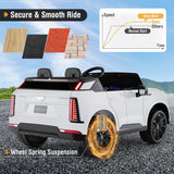 Costway 24V Licensed Cadillac Kids Ride-On Truck Toy with Remote Control