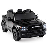 Costway 24V Licensed RAM Kids Ride-On Truck Toy with Remote Control