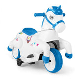 Costway 12V Unicorn Kids Ride-On Toy with Training Wheels