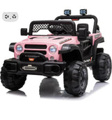 12V Jeep Kids Ride On Car Toy with Open Doors, Realistic Lights and Remote Control Kids On Wheelz