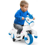 Costway 12V Unicorn Kids Ride-On Toy with Training Wheels