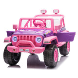 Princess Jeep Truck NEL-617 12V Electric Kids Ride On Car Leather Seat Rubber Wheel Pink