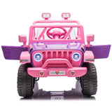 Princess Jeep Truck NEL-617 12V Electric Kids Ride On Car Leather Seat Rubber Wheel Pink