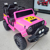 Jeep Wrangler Style S619 12V Electric Kids Ride On Truck Pink