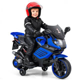 Costway 6V Kids Motorcycle Ride-On Toy with Headlights and Music