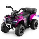 6V Kids Ride-On ATV Toy with Spray Function and Headlight