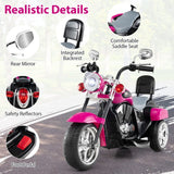 Costway 6V Toddler 3-Wheel Ride-On Motorcycle Toy with Headlight
