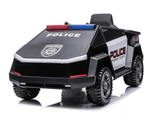 Future Police 12V Ride On Truck, 4×4, Leather Seat, Siren, BT, Rubber Wheels, Rc