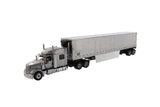 1:50 Diecast International LoneStar Sleeper with 53′ Refrigerated Van – Silver truck + Silver chrome plated cargo van, Transport Series, 71043