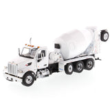 1:50 Peterbilt 567 SFFA Tandem with Pusher & Tag Axles with McNeilus Bridgemaster Mixer, White, Transport Series, 71074