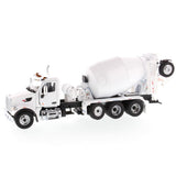 1:50 Peterbilt 567 SFFA Tandem with Pusher & Tag Axles with McNeilus Bridgemaster Mixer, White, Transport Series, 71074