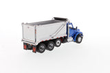 Camion benne Kenworth T880 SF OX Stampede 1/50 - Cabine bleue métallisée + benne basculante argentée, 71078