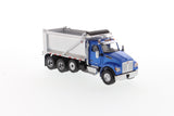 Camion benne Kenworth T880 SF OX Stampede 1/50 - Cabine bleue métallisée + benne basculante argentée, 71078