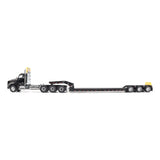 1:50 Kenworth T880 SBFA Daycab Tridem Tractor with Trail King TK 120 HDG Lowboy Trailer Black, Transport Series, 71134