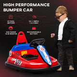 Aosom 6V Kids Ride-On Bumper Car Toy with Music