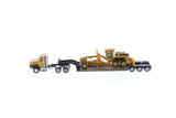 1:87 Cat CT660 Day Cab Tractor with Lowboy Trailer and Cat 163H Motor Grader, 84414