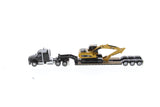 1:87 Kenworth T880s SBFS 40in-Sleeper Tandem Tractor with Lowboy Trailer and Cat 320D L Hydraulic Excavator, 84420