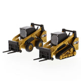 1:64 Cat® 272D2 Skid Steer Loader & 1:64 Cat® 297D2 Compact Track Loader, Metal Construction Series, 85693