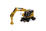 1:87 Cat® M323F Railroad Wheeled Excavator, Safety Yellow Color High Line Series, 85612