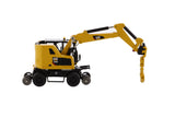 1:87 Cat® M323F Railroad Wheeled Excavator, Safety Yellow Color High Line Series, 85612