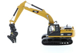 1:87 Cat® 320D L Hydraulic Excavator with clean up bucket, grapple, hammer & multi-processor accessories, High Line Series, 85652