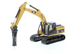 1:87 Cat® 320D L Hydraulic Excavator with clean up bucket, grapple, hammer & multi-processor accessories, High Line Series, 85652