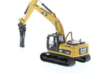 1:87 Cat® 320D L Hydraulic Excavator with clean up bucket, grapple, hammer & multi-processor accessories, High Line Series, 85652