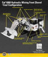1:87 Cat® 6060 Hydraulic Mining Front Shovel Coal Configuration, White, High Line Series, 85653