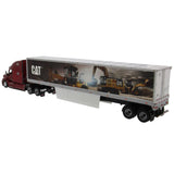 1:50 Peterbilt 579 Sleeper Cab with Cat® Mural Trailers Transport Series, 85665