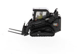 1:50 Cat® 242D3 Skid Steer Loader with Attachments & Special Black Paint, High Line Series, 85676BK