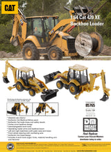 1:64 Scale Cat 420 XE Backhoe Loader with Work Tools, Metal Construction Series, 85765 *INCOMING JUNE