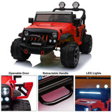 2 Seater Jeep Truck 12V Electric Kids Ride On Car with Parental Remote Control- White - Kids On Wheelz