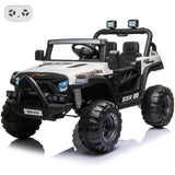 12 Jeep ride on car in white with angry bird grill